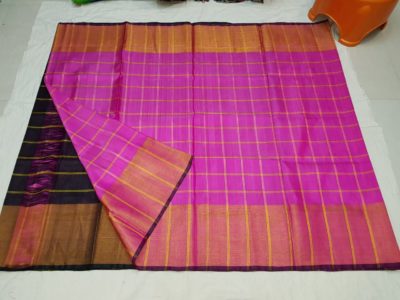 Uppada pattu balu checks sarees with blouse (10)