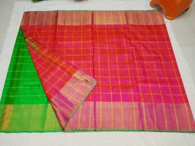 Uppada pattu balu checks sarees with blouse (2)
