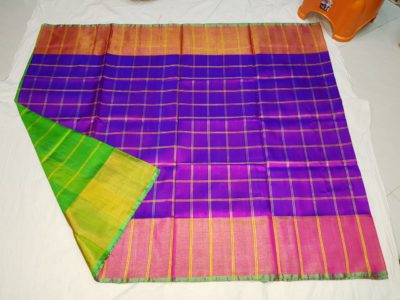 Uppada pattu balu checks sarees with blouse (20)
