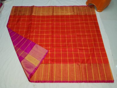 Uppada pattu balu checks sarees with blouse (7)