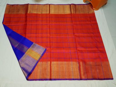 Uppada pattu balu checks sarees with blouse (8)