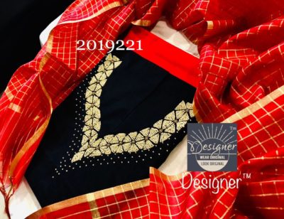 chanderi silk handwork suits with work (1)