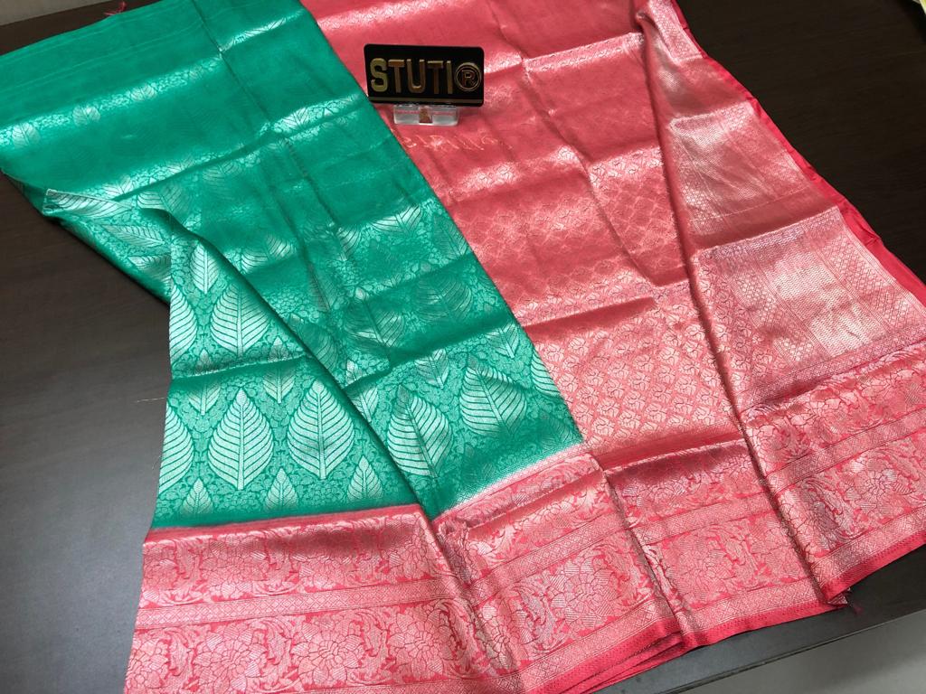 Banarasi silk brocade sarees with blouse (1)
