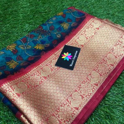 Beautiful kota organza kalamkari print sarees (8)