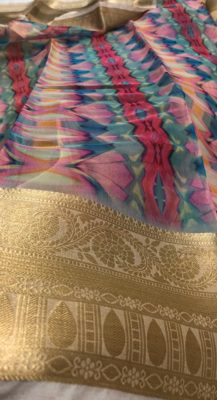 Buy organza digital print sarees with blouse (6)