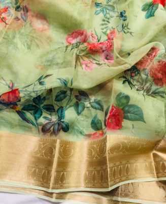 Buy organza digital print sarees with blouse (8)