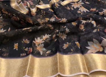 Buy organza digital print sarees with blouse (9)