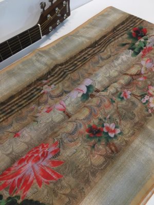 Designer soft jute digital print sarees (2)