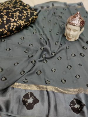 Exclusive pure georgette sarees with blouse (3)