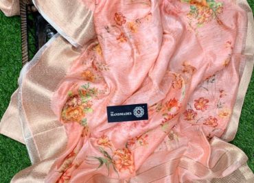 Handloom linen printed sarees (8)