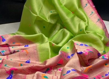 Jute khadi silk sarees with blouse (3)