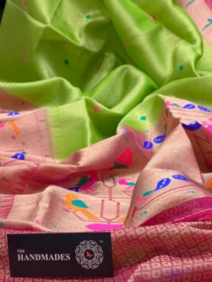 Jute khadi silk sarees with blouse (6)