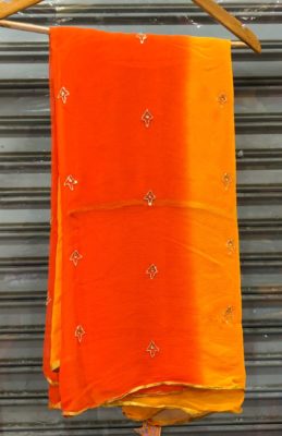 Pure chiffon work saree with blouse (1)