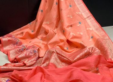 Pure jute linen sarees with blouse (10)
