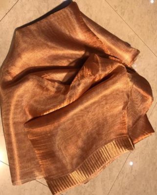Pure linen tissue sarees with border (3)