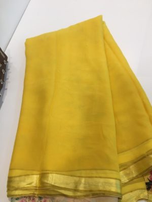 Pure marble chiffon sarees with blouse (11)