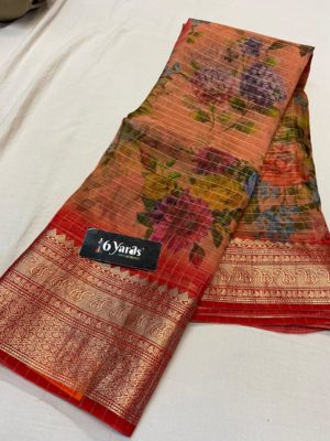 Pure organza printed sarees with price (1)