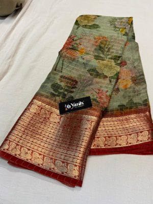 Pure organza printed sarees with price (11)