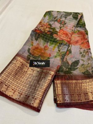 Pure organza printed sarees with price (13)