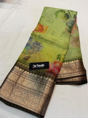 Pure organza printed sarees with price (14)