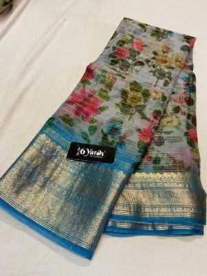 Pure organza printed sarees with price (15)
