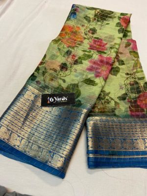 Pure organza printed sarees with price (16)