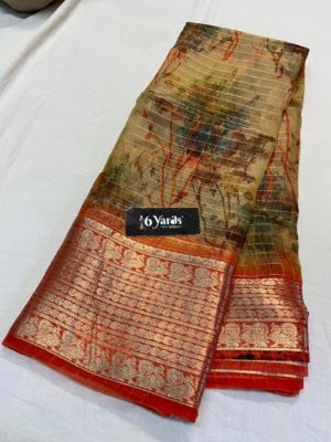 Pure organza printed sarees with price (3)