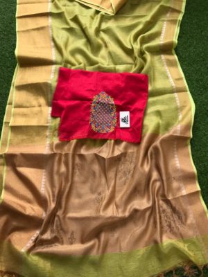 Tussar tissue swarovski stone work sarees (2)
