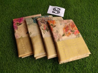 3d floral printed viscose organza sarees (3)