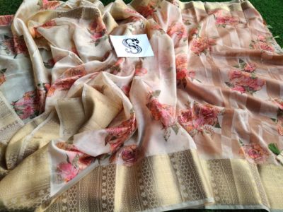 3d floral printed viscose organza sarees (8)