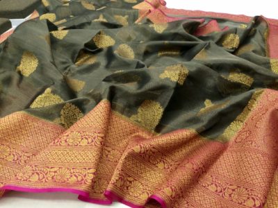 Banarasi georgette sarees with blouse (1)