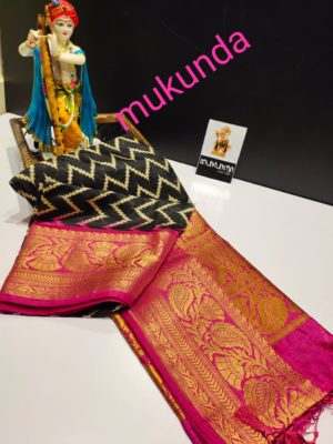 Banarasi ikkat silk sarees with border (1)