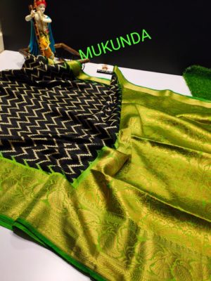 Banarasi ikkat silk sarees with border (11)