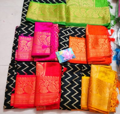 Banarasi ikkat silk sarees with border (13)