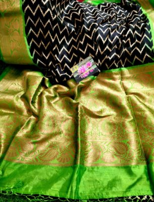Banarasi ikkat silk sarees with border (14)