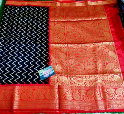 Banarasi ikkat silk sarees with border (15)
