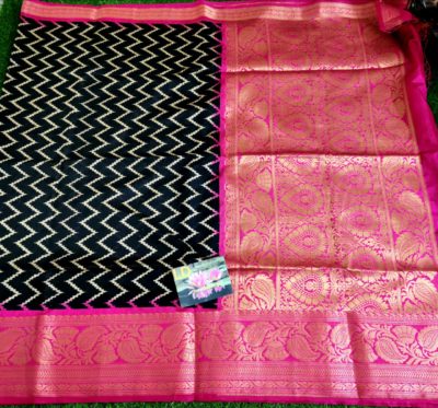 Banarasi ikkat silk sarees with border (16)