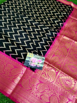 Banarasi ikkat silk sarees with border (17)