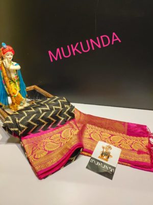 Banarasi ikkat silk sarees with border (3)