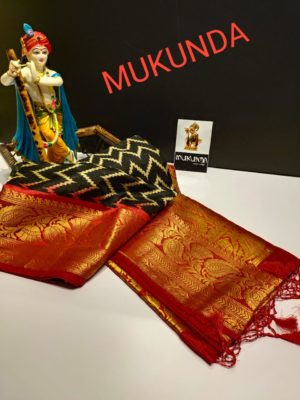 Banarasi ikkat silk sarees with border (4)