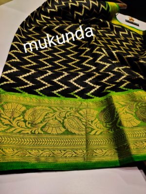 Banarasi ikkat silk sarees with border (8)