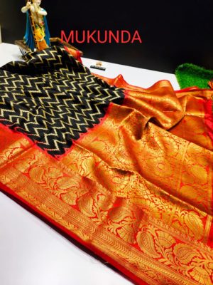 Banarasi ikkat silk sarees with border (9)