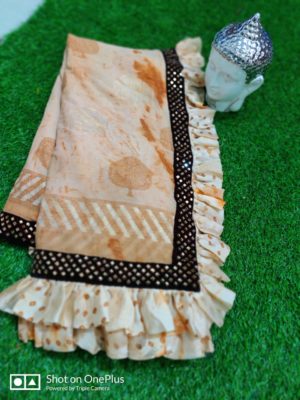 Beautiful chiffon ruffle sarees (2)