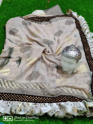 Beautiful chiffon ruffle sarees (6)
