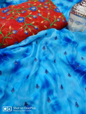 Beautiful chiniya silk sarees with blouse (2)