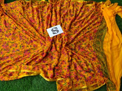 Chiffon printed sarees with blouse (2)