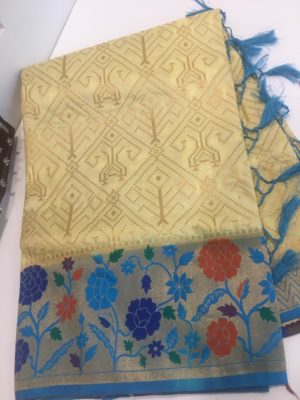 Designer fancy banaras sarees with blouse (7)