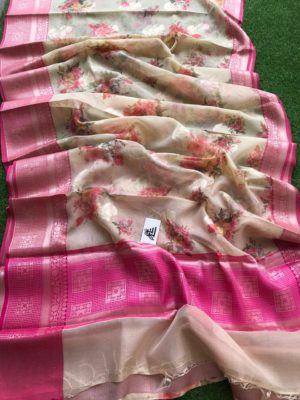 Digital printed banarasi kota silk sarees (2)