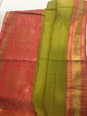 Fancy banaras soft tussar silk saree with blouse (3)
