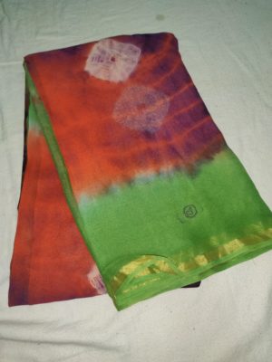 Georgette sarees with allover prints with blouse (3)